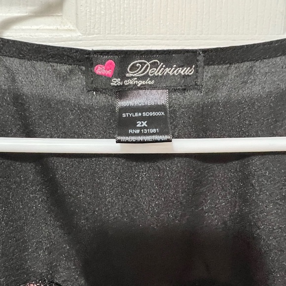 Delirious - 2X Pink and Black Dress with Pockets - Picture 3 of 3